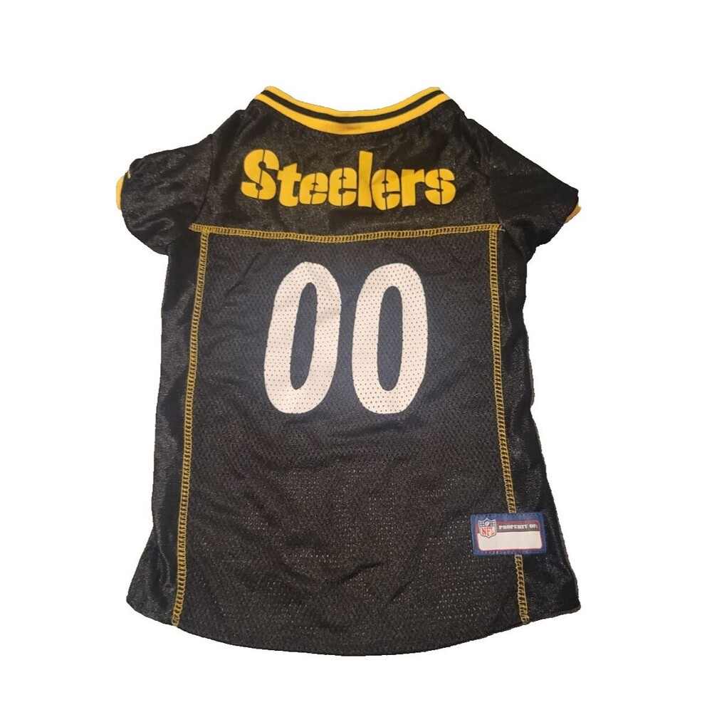 Pets First NFL Pittsburgh Steelers Mesh Dog Jersey Size Large NWOT